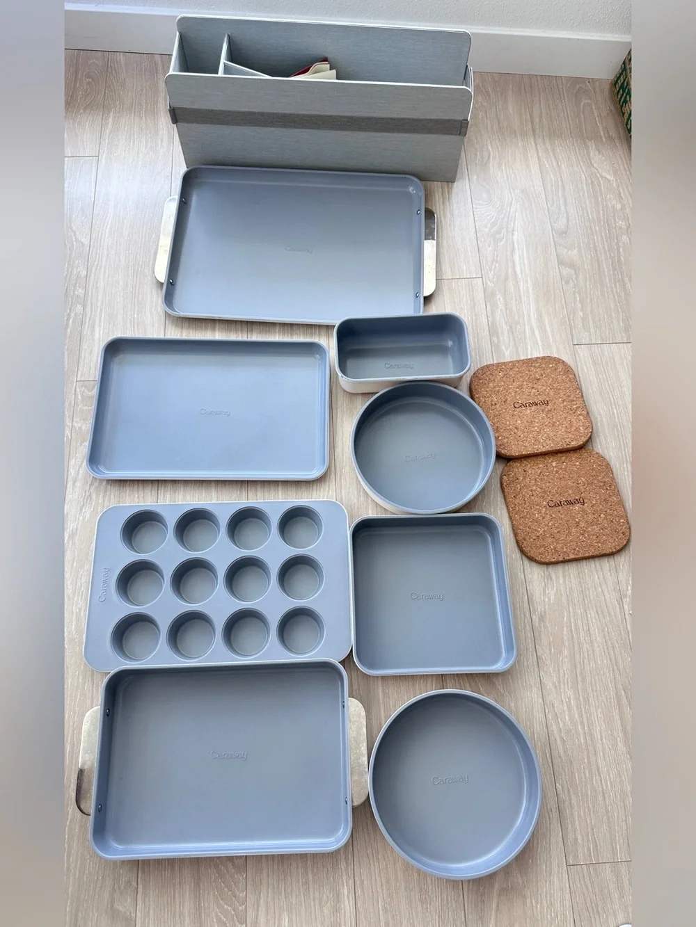 Caraway Bakeware Set: 10-Piece Set With Storage Organizers